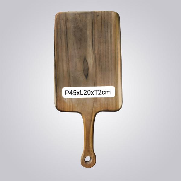 Hand-Carved Wooden Cutting Board – Rustic Paddle Style Serving Plank