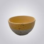 Handmade Ceramic Bowl – Yellow & Grey Speckled Glaze